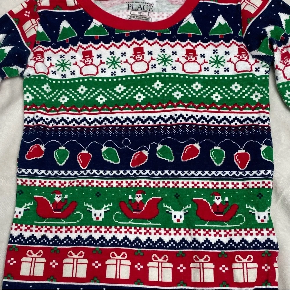 The Children’s Place Glow in the Dark Holiday Fair Isle Pajamas